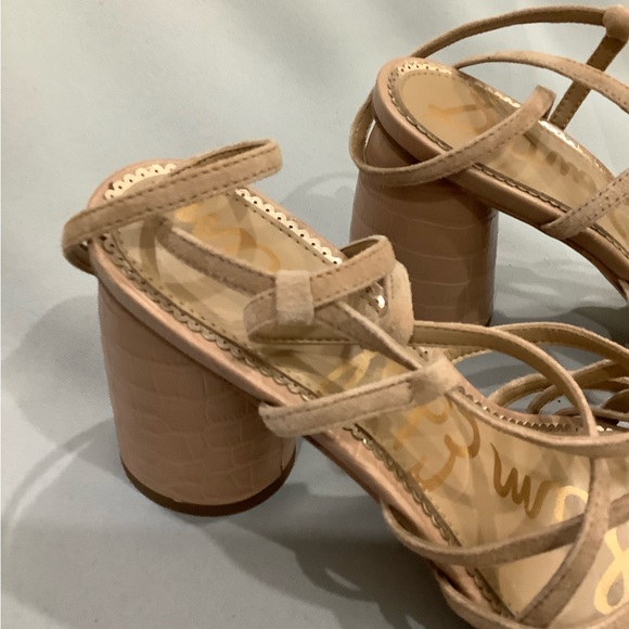Sam Edelman Tan Strappy Block Heels - Size 8.5 - Picture 8 of 9